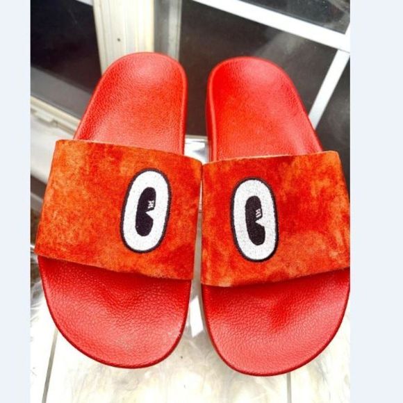 Adidas Red Super Rare Ohio State Slides Unisex 6 - Picture 1 of 6